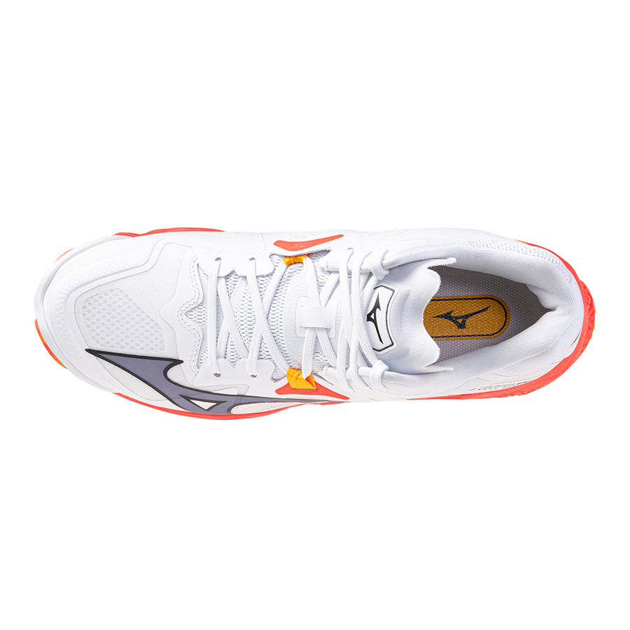 Mizuno WAVE LIGHTNING Z8 MID White/Fiery Coral 2/Citrus